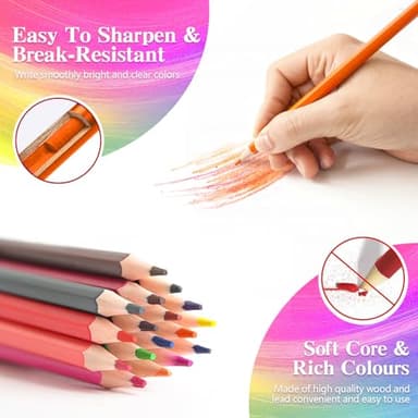SRISE Colored Pencils for Adult Coloring Books, 48 Colored Pencil Set for Artist Sketching Drawing Pencils & Supplies, Pre-sharpened Coloring Pencils Set for Beginners, Art Supplies for Drawing - Image 4