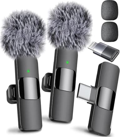 Mini Mic Pro (Latest Model) - Professional Wireless Microphone for iPhone, iPad, Android, Lavalier Microphone for Video Recording - iPhone Mic Crystal Clear Recording with USB-C for Content Creators - Image 1