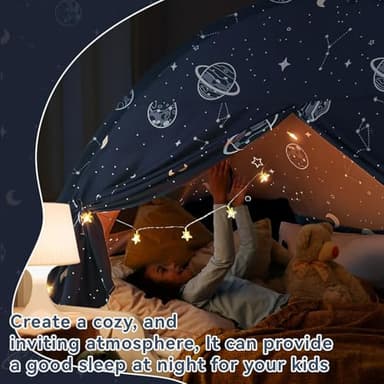 Bed Tent Full, Space Play Canopy for Kids Boys, Kids Bed Canopy Full Size, Galaxy Dome Boys Tents Dream Privacy Space on Bed Sleeping Tent (Full Bed Tent) - Image 3