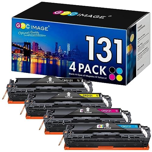 GPC Image Remanufactured Toner Cartridge Replacement for Canon 131 131H to use with ImageClass MF8280Cw MF624Cw MF628Cw LBP7110Cw Printer Tray (Black, Cyan, Magenta, Yellow, 4 Pack) - Image 1