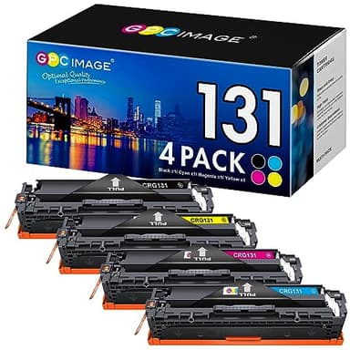 GPC Image Remanufactured Toner Cartridge Replacement for Canon 131 131H to use with ImageClass MF8280Cw MF624Cw MF628Cw LBP7110Cw Printer Tray (Black, Cyan, Magenta, Yellow, 4 Pack) - Image 1