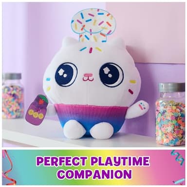 Gabby's Dollhouse, Celebration Series 6-Inch Tall Cakey Cat Plushies, Stuffed Animal Kids Toys for Girls & Boys Ages 3 and Up - Image 4