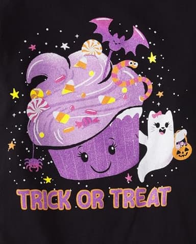 The Children's Place,Girls,All Holidays Short Sleeve Graphic T-Shirts,Multipacks,Unicorn/Shake/Trick Or Treat 3-Pack,Medium - Image 4