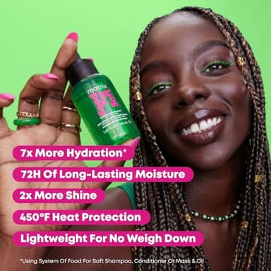 MATRIX Food For Soft Hair Serum Oil For Dry, Brittle and All Hair Types - Softens, Smooths and Adds Shine With Heat Protection, Repairing Leave In With Avocado Oil, 1.7 Fl Oz - Image 4