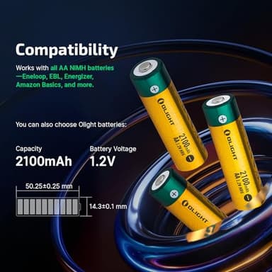 OLIGHT Ostation X Battery Charger Exclusively for Rechargeable AA NiMH Comes with 32 Batteries, 3 in 1 Design, Charging&Testing&Storage, No Polarity Check Needed, Bad Battery Detection, APP Control - Image 5