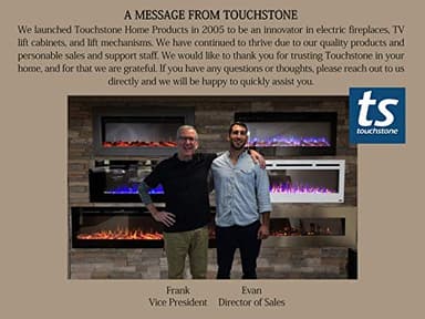 Touchstone Smart Electric Fireplace-The Sideline 50" Wide-in Wall Recessed - 30 Realistic Ember Color/Flame Options - 1,500W Heater w/Thermostat - Log & Crystal Hearth Options - Alexa/WiFi Enabled - Image 10