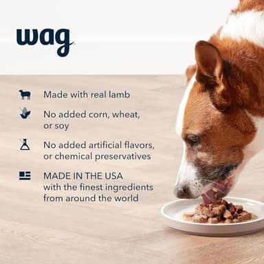 Amazon Brand - Wag Wet Dog Food Stew, Lamb & Vegetable Cuts in Gravy, Made with Natural Ingredients, 13.2 Ounce Cans (Pack of 12) - Image 3