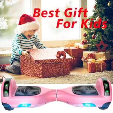 UNI-SUN Hoverboard for Kids, 6.5" Two Wheel Self Balancing Hoverboards with Bluetooth and Lights, Pink Hover Board - Image 7