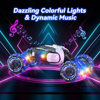 Nicella Remote Control Car - RC Toys Gifts for 6-13 Year Old Boys Girls - 360° Rotating 4WD Gesture Sensing RC Sunt Car with Lights & Music - Birthday for Grandkids - Image 5