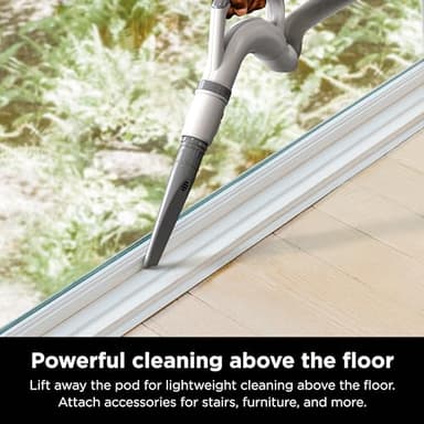 Shark | Upright Vacuum Cleaner | Navigator Lift-Away | Swivel Steering | HEPA Filter | Vacuum for Pet Hair | Crevice Tool & Dusting Brush Included | For Carpets & Hard Floors | White/Silver | NV356E - Image 4