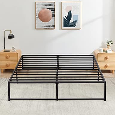 VECELO 14" Metal Platform Bed Frame/Mattress Foundation/No Box Spring Needed (Queen Size) - Image 9