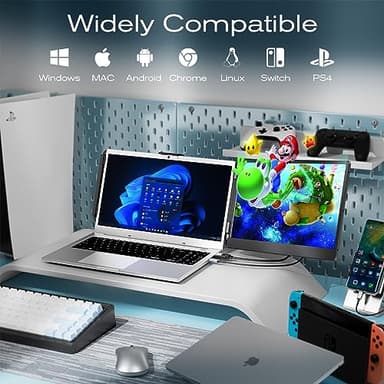 Teamgee S1 Dual Laptop Screen Extender — 14” FHD IPS Portable Monitor for 13–17” Laptops, USB-C/HDMI Plug & Play, Compatible with Windows, macOS & Android, Perfect for Hybrid Work & Travel - Image 7