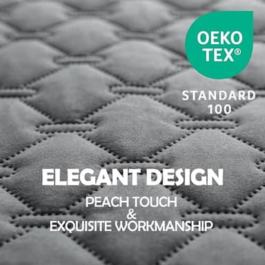 gogobunny 100% Double-Sided Waterproof Dog Bed Cover Pet Blanket Sofa Couch Furniture Protector for Puppy Large Dog Cat, Reversible (68x82 Inch (Pack of 1), Dark Grey/Light Grey) - Image 2