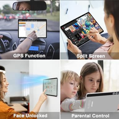 DMOAO Android Tablet 2025 Tablets with 22GB RAM+128GB ROM/ 1TB Expand, 8000mAh Battery, Octa-Core 2.0GHz CPU, 5G WiFi, GPS, 10.1 Inch FHD IPS 2 in 1 Tablet PC with Keyboard/Mouse-Sliver - Image 6