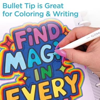 Zebra Pen CLiCKART Retractable Felt Tip Pen, Assorted Ink Colors, 0.6mm Fine Point, Moisture Absorbing to Prevent Drying Out, School Supplies and Teacher Supplies, 24-Pack (69824) - Image 4