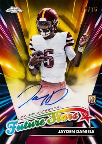 2024 Topps Chrome Football 7-Pack Trading Card Blaster Box (1 Prism Refractor Per Box) - Image 8