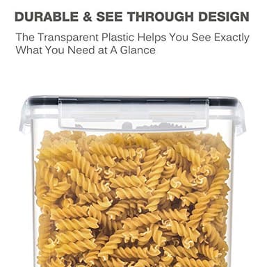 PANTRYSTAR Large Food Storage Containers with Lids Airtight 5.2L /176Oz, for Flour, Sugar, Baking Supply, 3PCS BPA Free Plastic Canisters for Kitchen Pantry Organization - Image 4