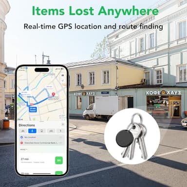 Air Tracker Tags-4 Pack: Smart Bluetooth Tracker, Item Finder Works with Apple Find My (iOS Only) App, Trakcer Tag Locator for Keys, Luggage, Satchel, Backpack etc. (Not for Android Devices) - Image 3