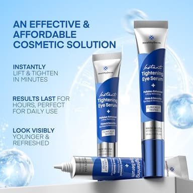 Instant Under Eye Lift Serum - Reduces Eye Bags, Wrinkles, Puffy Eyes, Dark Circles & Crow’s Feet in Minutes - Advanced Firming Polysaccharide Formula for Mature Skin - 20 mL - Image 2