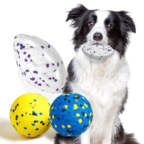 Kimee Dog Balls Upgraded Dog Tennis Balls for Aggressive Chewers, 5.3'' Indestructible Tennis Ball, More Bite-Proof Chew Toys, Long-Lasting Teething Ball for Puppies Small Medium Large Dogs - Image 1