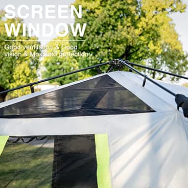 EVER ADVANCED 6 Person Camping Tent, Blackout Design Tent for Camping Instant Cabin Tents for Family with Rainfly, 60s Easy Setup, Water-Resistant - Image 5