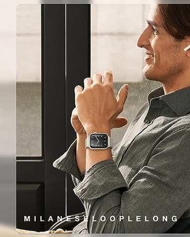 Original Stainless Steel Loop for Apple Watch Band 38mm 40mm 41mm 42mm 44mm 45mm 49mm, Magnetic Clasp Replacement Bands for iwatch Series Ultra SE 8 7 6 5 4 3 2 1, Women & Men Watch Strap for Apple - Image 8