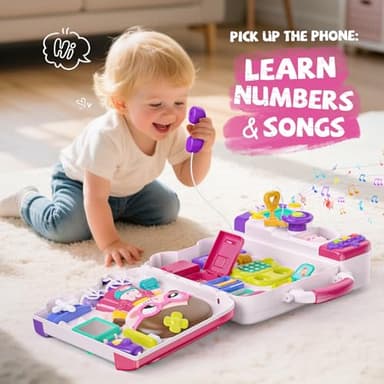 Vanvimen Busy Board Montessori Toys Gift for 1-2 Year, Early Educational Montessori Toys for Toddler 1-3, Birthday Gifts Toy for 1 2 Year Old, Ideas 1 Year Old Birthday Gift Toy - Image 3