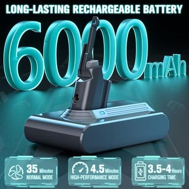 EGR Advanced 6000mAh V7 Animal Battery Replacement Compatible with Dyson SV11 V7 Motorhead V7 Animal V7 Trigger V7 HEPA V7 Car+Boat V7 Absolute Handheld Vacuum Cleaners (Not Fit V6, V8, V10) - Image 3