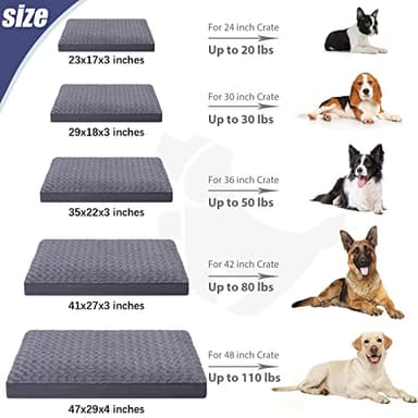 Dog Crate Bed Waterproof Dog Bed for Medium Pets Rose Velvet Soft Fluffy Washable with Removable Cover & Anti-Slip Bottom, 29 x 18 Inch, Gray - Image 6