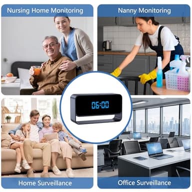FHD 1080P Clock Camera - WiFi Wireless Camera for Indoor Home Security - Advanced Nanny Cam with Superior Night Vision - Image 6