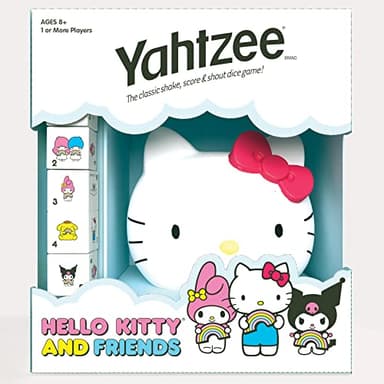 YAHTZEE: Hello Kitty and Friends, Collectible Head Dice Cup, Classic Family Dice Game, Officially Licensed Sanrio Game & Merchandise - Image 2