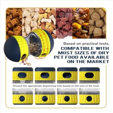 TLKNG Large Size Dog Enrichment Toy for Small/Medium Breed Dogs Treat Dispenser Ball Puppy Cognitive Toys Interactive Stimulating Game Food Dispensing Balls Puzzles Feeder Indoor Gift - Image 3