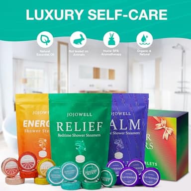 JoJowell Shower Steamers Aromatherapy - 18 Pack Birthday Gifts for Women, Organic Essential Oils, Self Care, Christmas Gifts for Women, Men, Mom, Teen, Relaxation Home SPA - Image 5