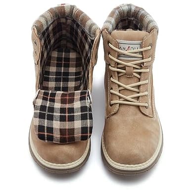 ANJOUFEMME Work Hiking Boots for Women Waterproof - Womens Outdoor Ankle Boots Lightweight Snow Winter Boots for Trekking Walking FNW19-LIGHTBROWN-G-8.5 - Image 6