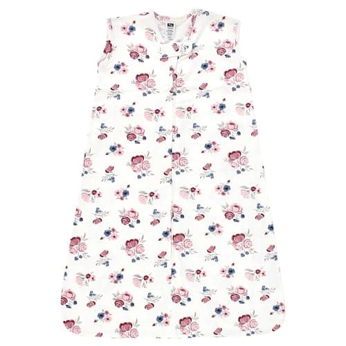 Hudson Baby Unisex Baby Cotton Sleeveless Wearable Sleeping Bag, Sack, Blanket, Dusty Rose Floral, 18-24 Months - Image 1