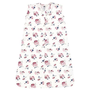 Hudson Baby Unisex Baby Cotton Sleeveless Wearable Sleeping Bag, Sack, Blanket, Dusty Rose Floral, 18-24 Months - Image 1
