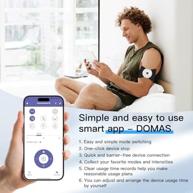 Wireless TENS & EMS Unit Back Pain Relief Massager - APP Controlled Bluetooth EMS Muscle Stimulator Machine for Back Shoulder Leg Neck Pain Relief (Black) - Image 4