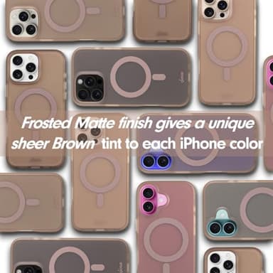 Sonix Case for iPhone 16 | Compatible with MagSafe | 10ft Drop Tested | Frosted Matte Brown - Image 2
