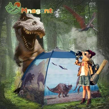 Mnagant Dinosaur Kids Play Tent-61”x61”x45”Realistic Dinosaur Kids Tent Indoor & Outdoor, Pop Up Play House for Kid, Boys & Girls Age 3-12 - Image 2