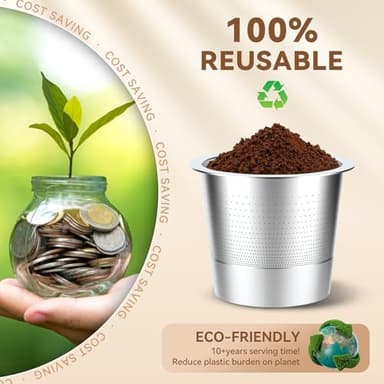 CAPMESSO Reusable K Cups Coffee Pods for Keurig 1.0: Stainless Steel Refillable K Cup - Reusable Coffee Filter for Keurig 1.0 Coffee Maker, Permanent, Eco-Friendly, Innovative Design(2 Pack) - Image 4
