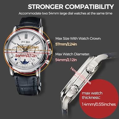 BEWISHOME Watch Winder for Automatic Watches, Automatic Watch Winder Box Watch Spinner with LED Light, Double Watch Winder with Quiet Motor Wooden 4 Modes Battery or Type-C Adapter, Brown SYQ02Y - Image 9