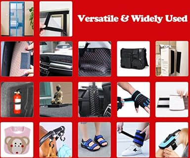 LLPT Hook and Loop Tape 3/4 Inch x 23 Feet Each Roll Heavy Duty Adhesive Industrial Strength Hook Loop Strip Mounting Tape for Indoor and Outdoor Black (HTB030) - Image 7