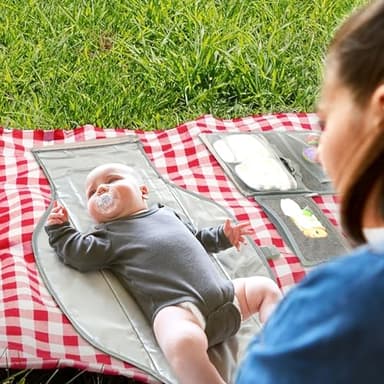 Portable Changing Pad for Baby – Soft, Comfortable Portable Diaper Changing Pad with Wipes Pockets, Waterproof and Easy to Clean – Baby Registry Search, new born baby essentials must haves, baby stuff - Image 9