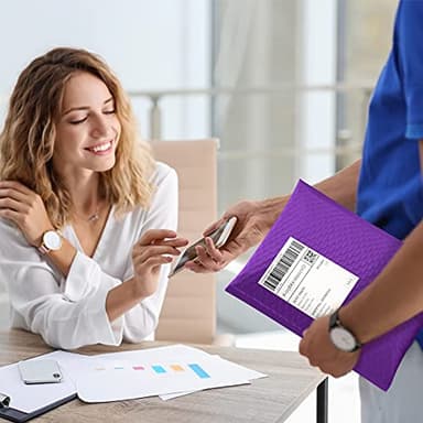 UCGOU Bubble Mailers 8.5x12 Inch Purple 25 Pack Usable Size 8.5x11 Poly Padded Envelopes #2 Medium Mailing Opaque Packaging Postal Self Seal Waterproof Boutique Shipping Bags for Clothes Makeup - Image 9