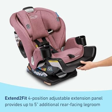 Graco Extend2Fit 3-in-1 Convertible Baby Car Seat, Rear and Forward Facing, Adjustable Extension Panel for Extra Legroom, Talia - Image 3