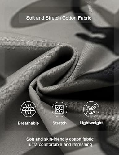 COOFANDY Mens Camo Shorts Casual Summer Beach Shorts Lightweight Camouflage Flat Front Shorts - Image 4