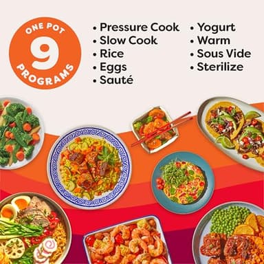 Instant Pot, 8-Quart Whisper Quiet 9-in-1 Electric Pressure Cooker, Slow Rice Cooker, Steamer, Sauté, Yogurt Maker, Warmer & Sterilizer, App With Over 800 Recipes, Stainless Steel, Duo Plus - Image 2
