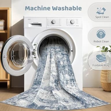 10X12 Area Rug Living Room: Washable Large Abstract Soft Rugs Stain Resistant Indoor Non-Slip Carpet for Men Modern Home Enthusiasts Aged 25-45 - High Traffic Areas - Bedroom Office Playroom - Image 2