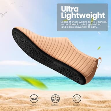 SEEKWAY Water Shoes Women Men Adult Quick-Dry Aqua Socks Barefoot Non Slip for Beach Swim River Pool Lake surf Pink SK002(U) - Image 6