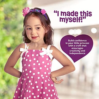 Pretty Me Headband Making Kit for Girls - Arts & Crafts Gift - Make Your Own Fashion Headbands for Kids - DIY Hair Accessories Set - Gift for Ages 5-12 Year Old Girl - Little Kids Art & Craft Gifts - Image 9